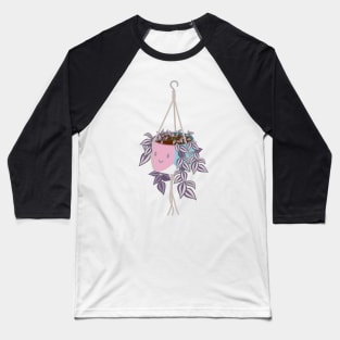 tradscantia plant in trans pride femme pot Baseball T-Shirt